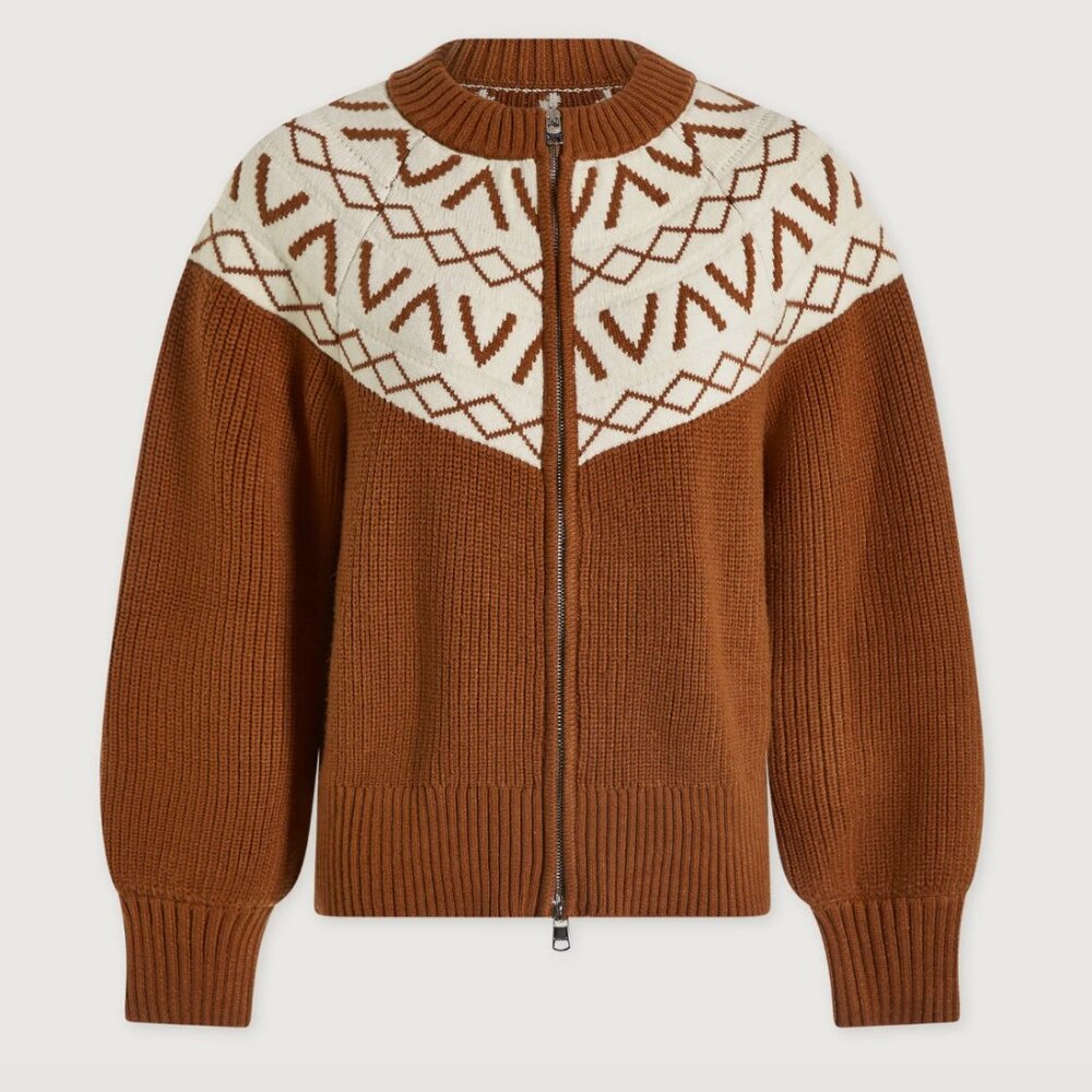 Varley Alys Fairisle Knit Jacket NWT